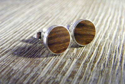 Holz Ohrstecker Silber 925 Sandarak Holz Ø 8mm Holz Ohrstecker Silber 925 Sandarak Holz Ø 8mm von Holzfelge