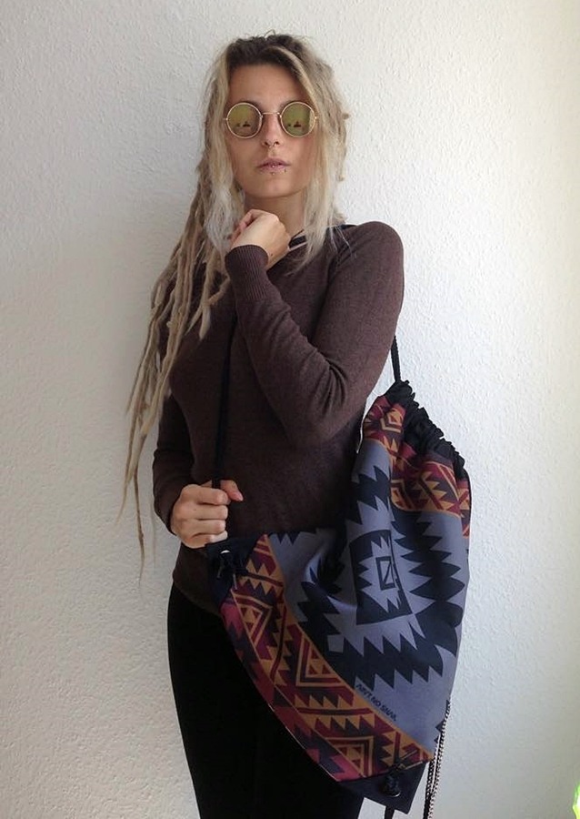 Bohemian Gymbag, Turnbeutel mit Ethno Print