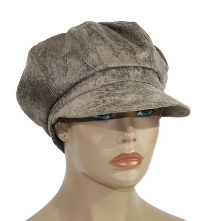 Leder Ballonmütze Antikleder braun beige von klennes