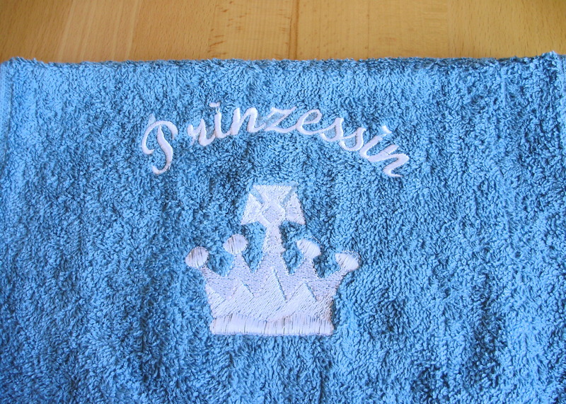 Gästehandtuch☀PRINZESSIN☀für Mädchen bestickt☀ von Hobbyhaus