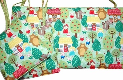 2 Stuhlkissen, Kinderstuhlkissen ca. 25 x 25 cm und 1 Bankkissen ca. 25 x 60 cm 2 Stuhlkissen, Kinderstuhlkissen ca. 25 x 25 cm und 1 Bankkissen ca. 25 x 60 cm von C-Fashion-Design