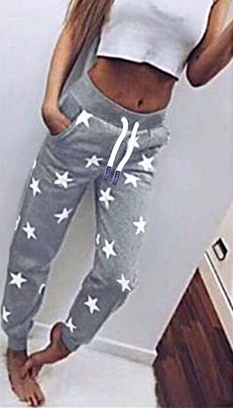 Damen Mädchen Jogginghose Trainingshose Schlafanzug-Hose Stern Fitness Joggen Sweatpants von ZAHIDA-FASHION