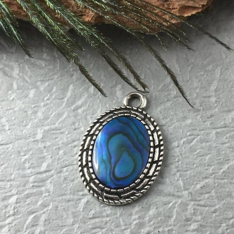 Unikat: Anhänger "Blaue Muschel" von Hobby-Fun-Creativwelt