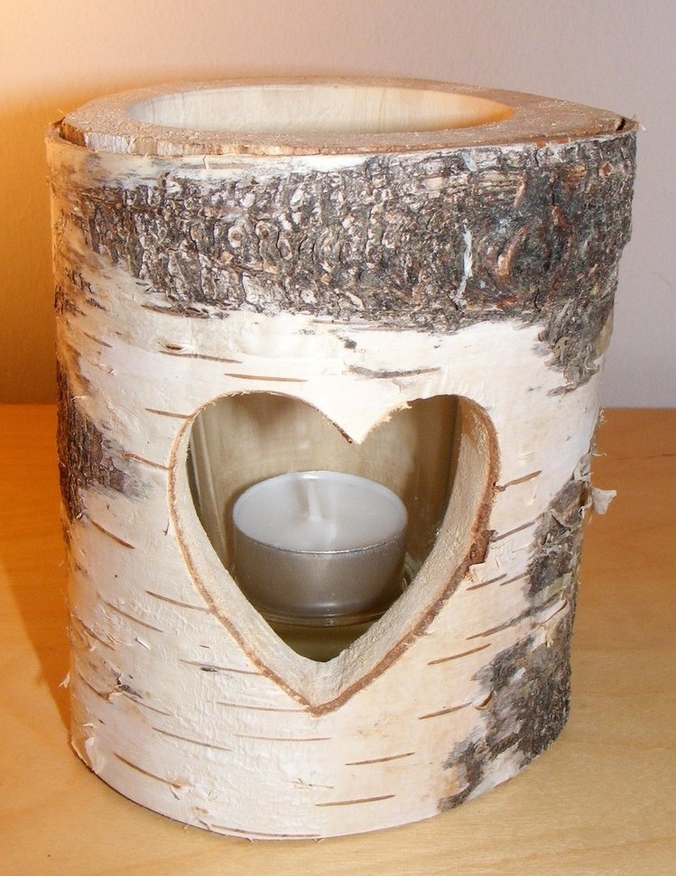 Herz-Windlicht / Birke-Rinde Herz-Windlicht / Birke-Rinde von Holzfelge