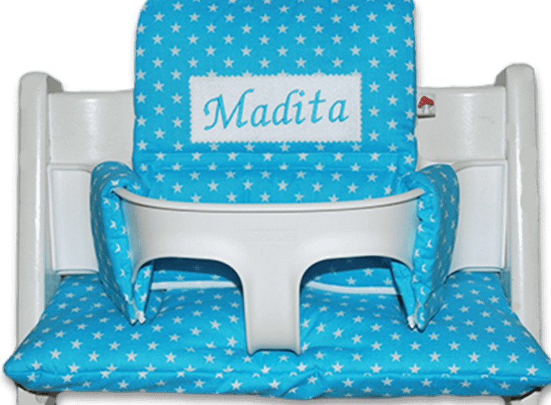 Hochstuhl Sitzbezug 2tlg. „Sterne“ für Tripp Trapp von glueckspilz-shop