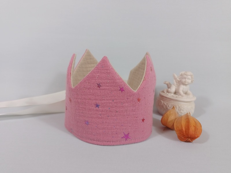 Geburtstagskrone Stoffkrone Musselin Krone Geburtstag Kind Geburtstagskrone Stoffkrone Musselin Krone Geburtstag Kind von SilberKitty
