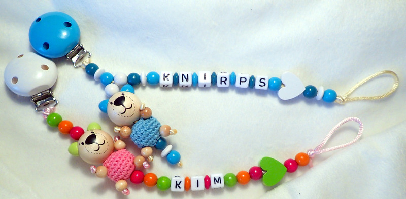 Schnullerkette Bärchen mit Bäuchlein von Little Monster