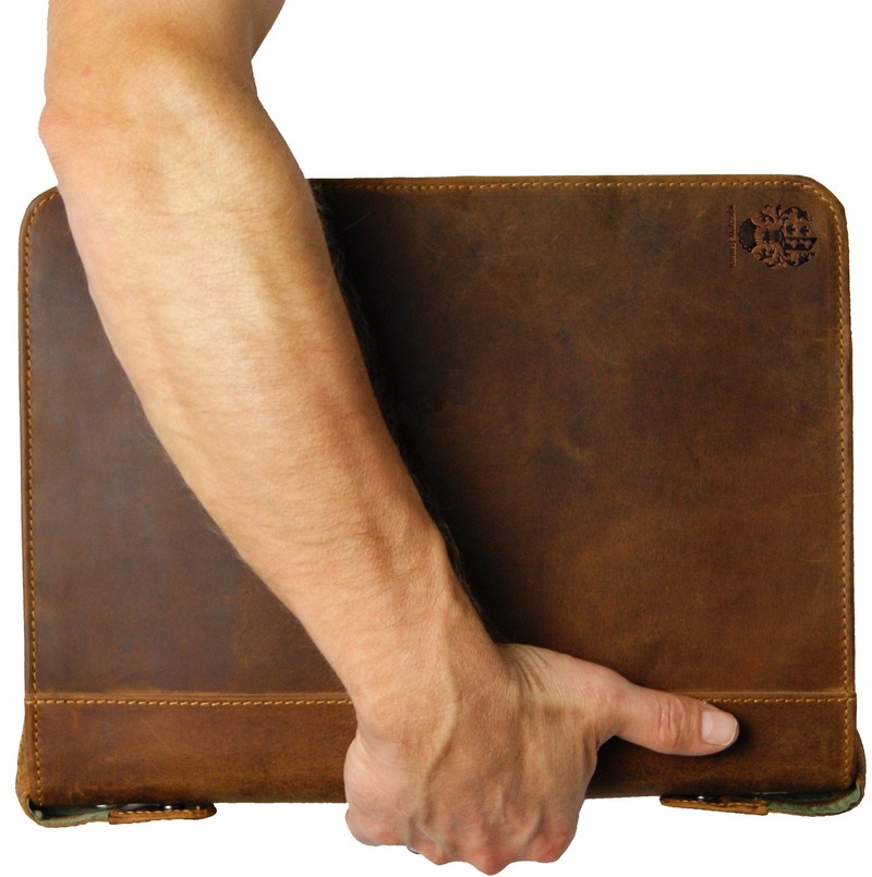 Konferenzmappe HELMHOLTZ aus braunem Grassland-Leder - inkl. Lederpflege Konferenzmappe HELMHOLTZ aus braunem Grassland-Leder - inkl. Lederpflege von Ledertaschenshop24