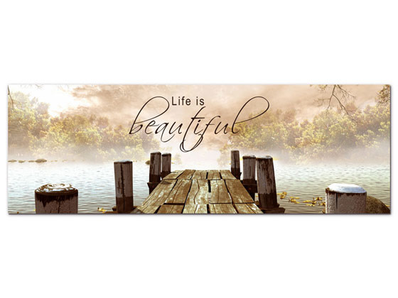 Wandbild Schriftzug Life is beautiful Wandbild Schriftzug Life is beautiful von GrazDesign