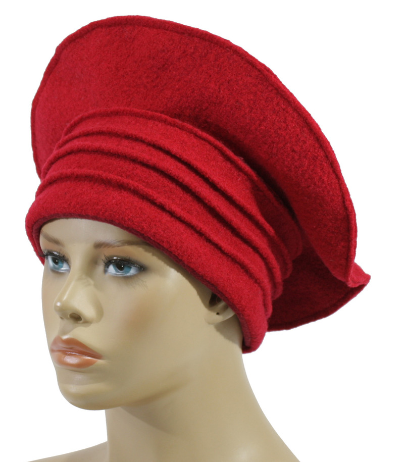 Damen Baskenmütze Wolle rot Designermütze Damen Baskenmütze Wolle rot Designermütze von klennes