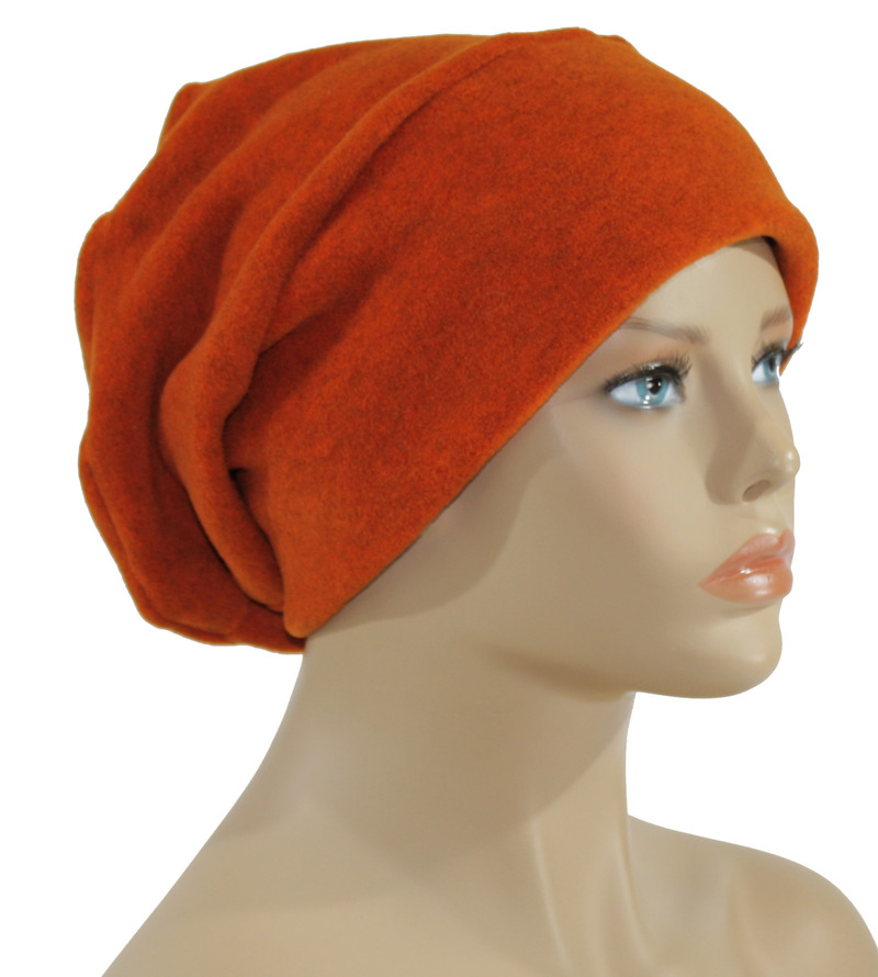 Beanie Fleece Mütze Wintermütze terracotta Poppy von klennes