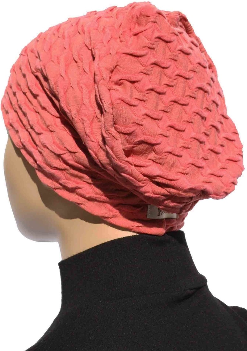 BEANIE MÜTZE leichte unifarbene Mütze Chemo Mütze Welle lachs BEANIE MÜTZE leichte unifarbene Mütze Chemo Mütze Welle lachs von klennes