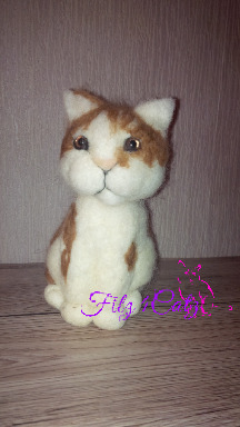 Filz-Zwilling sitzend 30cm kurzhaar Filz-Zwilling sitzend 30cm kurzhaar von Filz4Catz