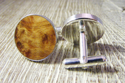 Manschettenknöpfe Silber 925 Sandarak Holz Ø 18mm Manschettenknöpfe Silber 925 Sandarak Holz Ø 18mm von Holzfelge