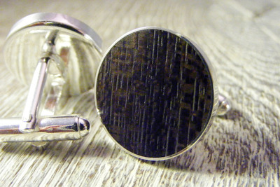 Manschettenknöpfe Silber 925 Ziricote Holz Ø 18mm Manschettenknöpfe Silber 925 Ziricote Holz Ø 18mm von Holzfelge