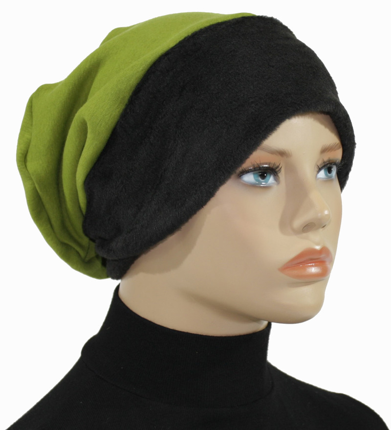 3er Set Mütze Schal Stulpen Set grün-schwarz Sabrina von klennes