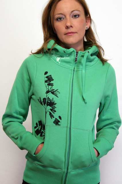 Sweatjacke "Floral", hellgrün Sweatjacke "Floral", hellgrün von Spangeltangel