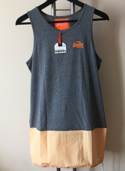 Superdry Women's Girls Super Marl Vest Dress Grey Peach Shirt Beach Summer Tank Superdry Women's Girls Super Marl Vest Dress Grey Peach Shirt Beach Summer Tank von Tic Tac Toe