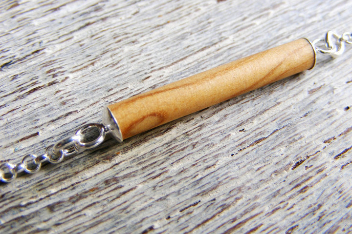 Armband Silber 925 Olivenholz Ø 4 x 26 mm, von Holzfelge