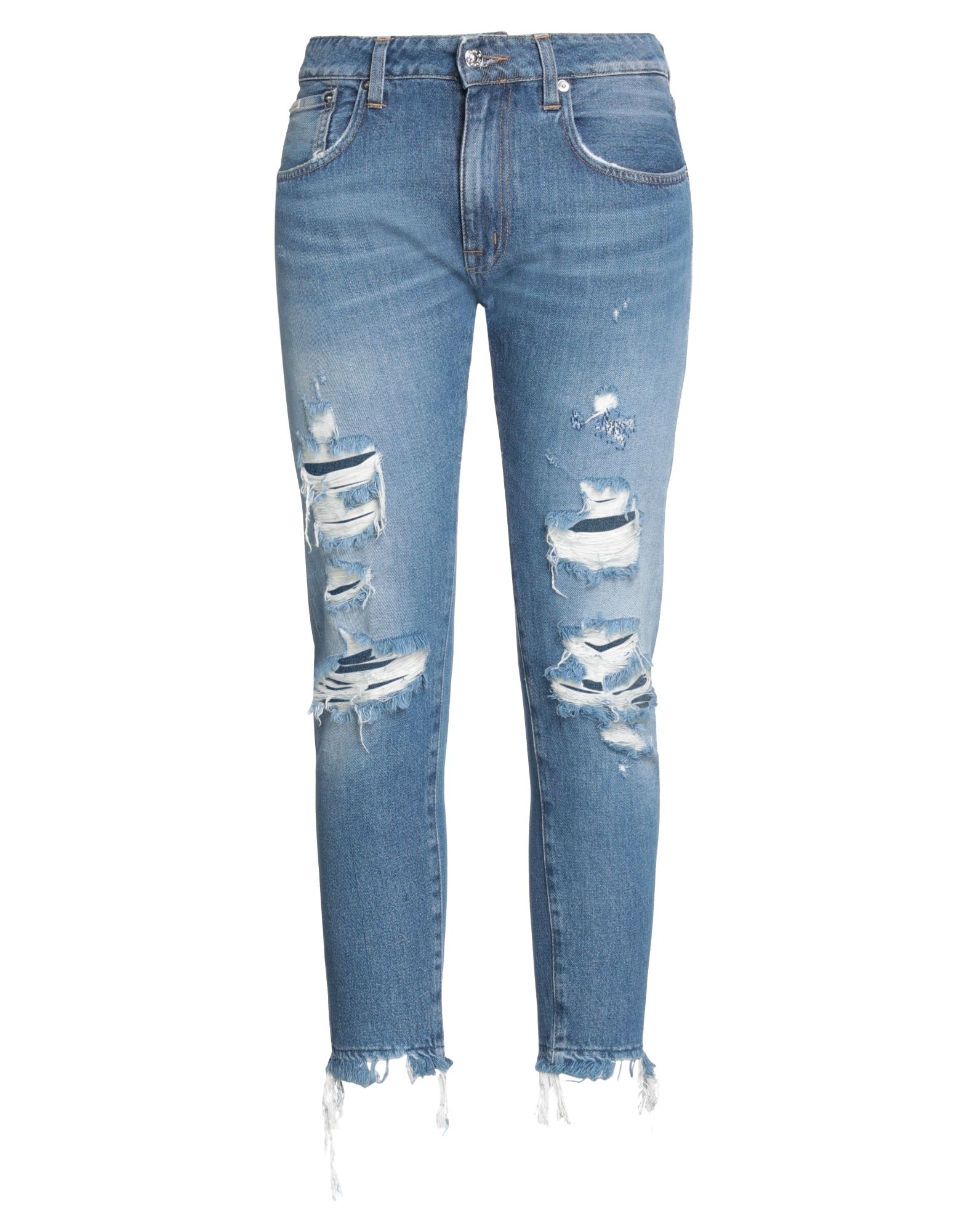 (+) PEOPLE Cropped Jeans Damen Blau von (+) PEOPLE