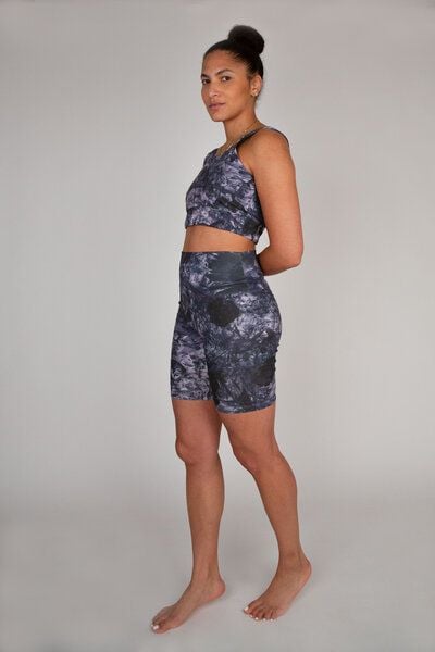 ꩸᭪ၡိကြား (BLÆNQ) Damen Yoga BH // All-Over-Print // Storm Crystals // Bio-Baumwolle von ꩸᭪ၡိကြား (BLÆNQ)