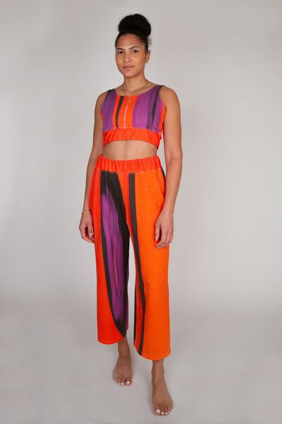 ꩸᭪ၡိကြား (BLÆNQ) Damen Yoga Hose // All-Over-Print // Floripa // Bio-Baumwolle von ꩸᭪ၡိကြား (BLÆNQ)