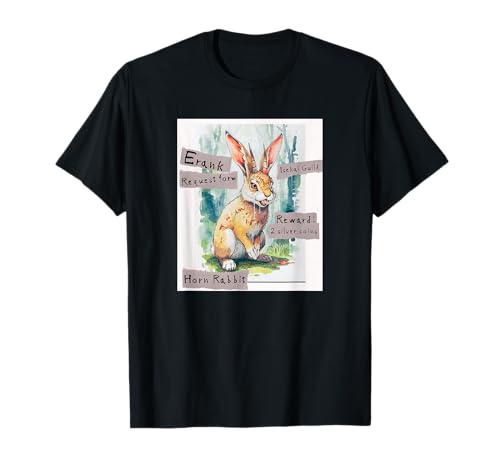 Horn Rabbit 2 Gildenanfragebuch, Another World, Fictional Rabbit, Herren, Damen T-Shirt von 小さな森の異世界ギルド(Small Forest Isekai Guild)
