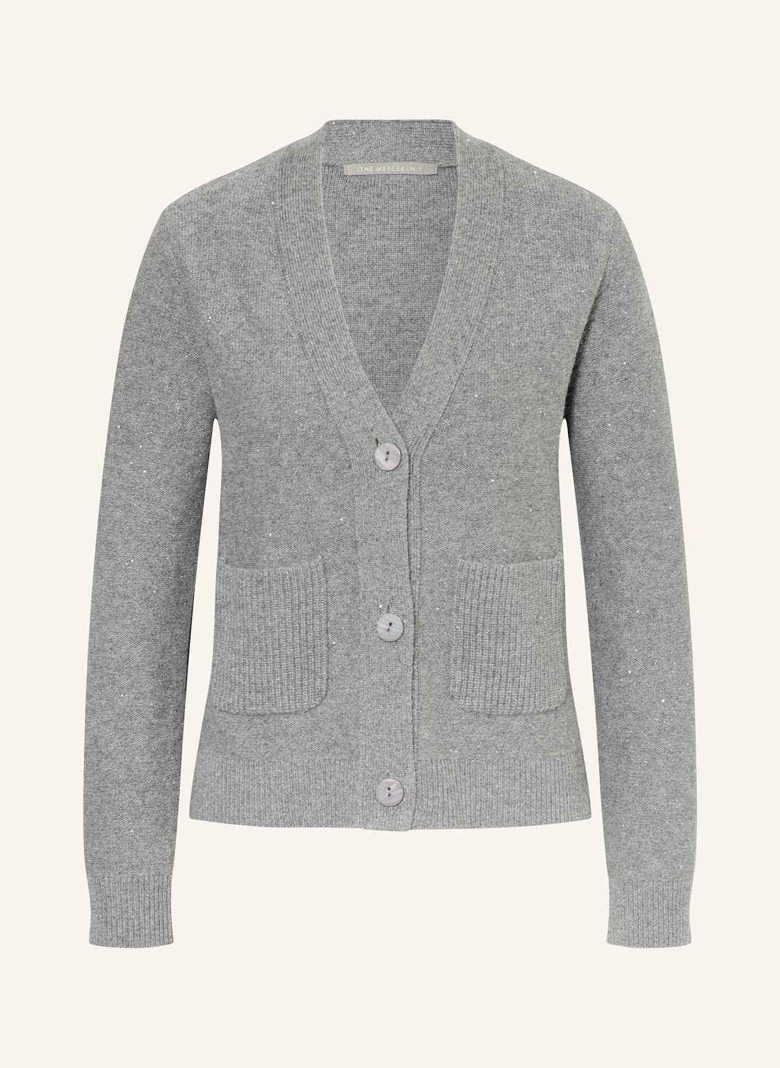(The Mercer) N.Y. Strickjacke Aus Cashmere Mit Pailletten grau von (THE MERCER) N.Y.