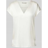 (The Mercer) N.Y. Regular Fit Seidenblusenshirt mit Kappärmeln in Offwhite, Größe 40 von (The Mercer) N.Y.