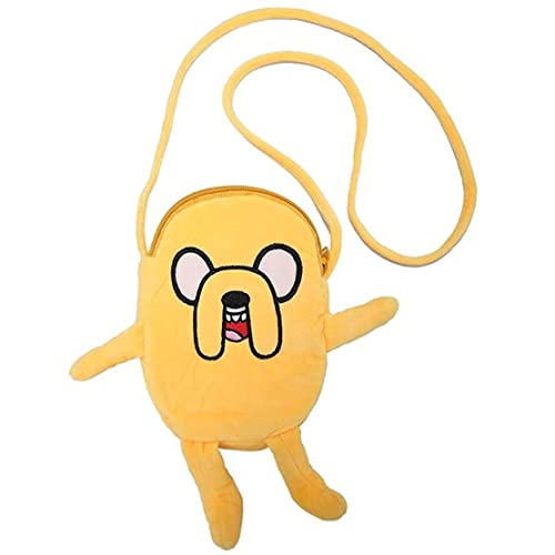 Adventure Time Plüsch Rucksack Single Schultertasche Plüsch Tasche Rucksack Adventure Time Plüschtier Tasche Geschenk Schultasche Spielzeug (Jake der Hund) von 通用