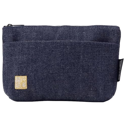 千糸繍院 Brokat-Reißverschlusstasche, gefüttert mit Futter und Vordertasche, Nishijin-Brokat, 1, Größe S. (Denimu) von 千糸繍院