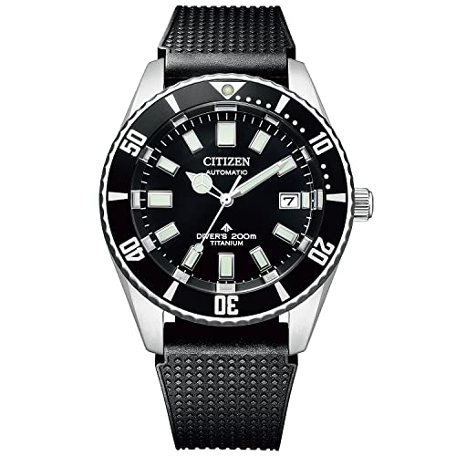Citizen Herren Automatik Armbanduhr aus Titan mit Kautschuk Band - Promaster Marine - NB6021-17E von プロマスター