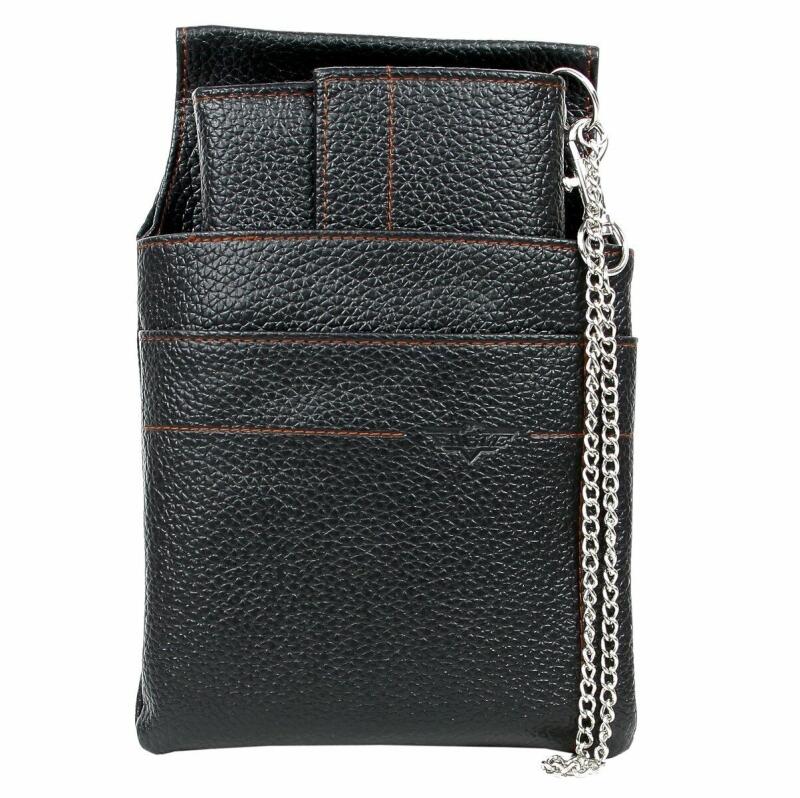 Eagle Set Kellnerbörse mit Gürteltasche und Kette Synthetik Schwarz von -