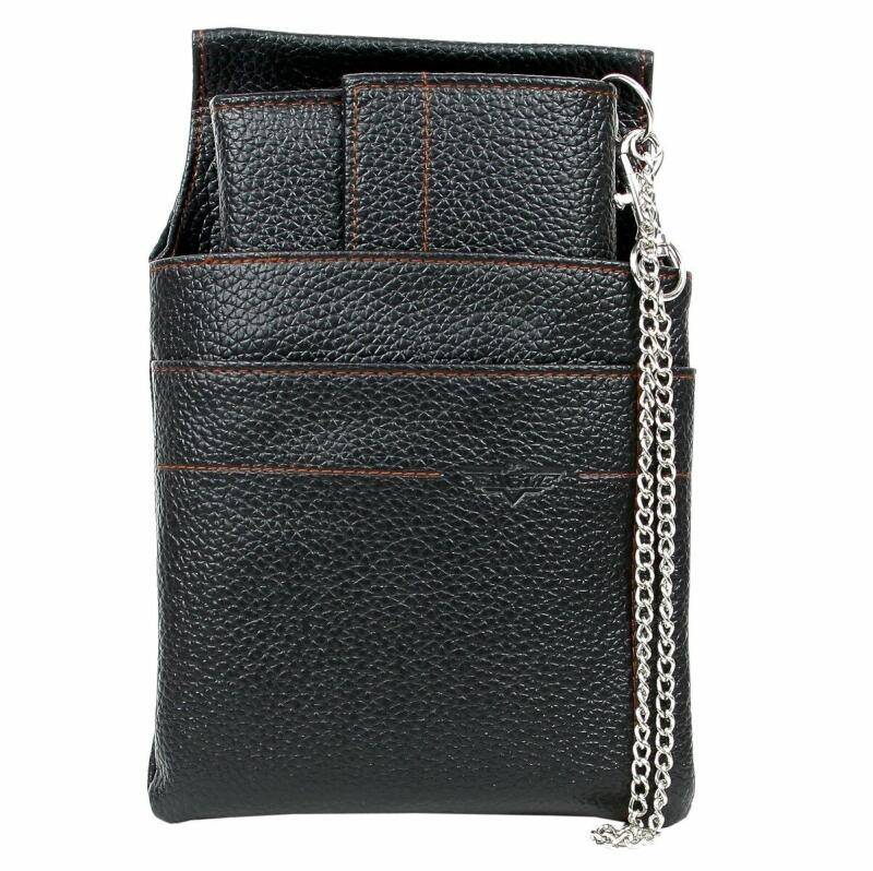Eagle Set Kellnerbörse mit Gürteltasche und Kette Synthetik Schwarz von -