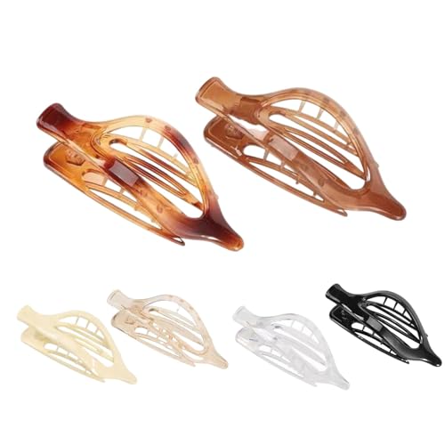Flache Haarklammern, Haarklammern, Alligator-Haarspangen mit französischem Design, 6 starke Halte-Haarspangen, Spangenzubehör, ultraleichte, rutschfeste Haarzange für Frauen und Mädchen von ノーブランド品