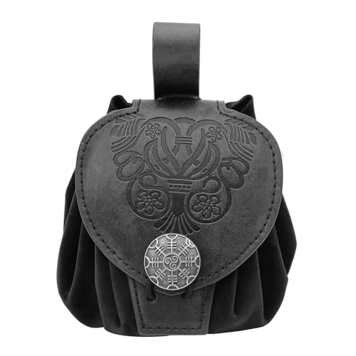 スイムリー Gürteltasche Seitentasche PU-Leder Würfeltasche Kleingeldbörse Mittelalter Geldbörse Cosplay Münzbeutel Hüfttasche für Männer Frauen von スイムリー