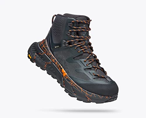 HOKA ONE ONE TENNINE Hike GTX, Unisex-Erwachsene Wanderschuhe, Blue Graphite/Persimmon Oran, 46 EU von ホカオネオネ