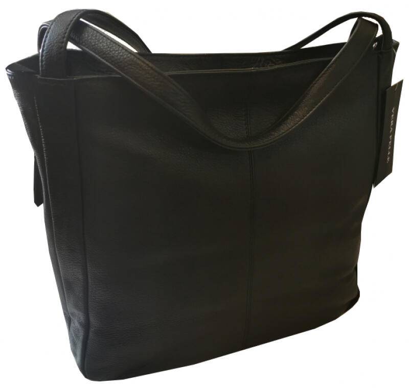 Jocorda Bruna Multi-Shopper, echtes Leder schwarz Schwarz von -