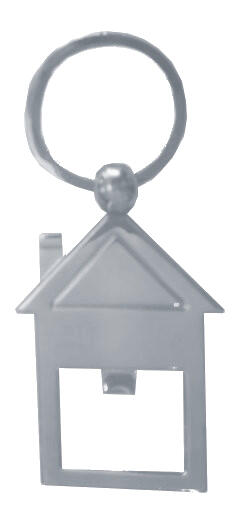 Krüger Haus Schlüsselanhänger Metall silberfarben Gold/Silber/Bronze von -