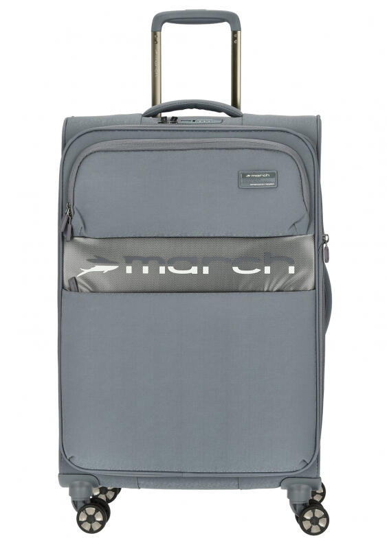 March Mosaic 4-Rad Trolley 68cm 2,80kg 70/81l erweiterbar recyceltes Polyester bluegrey Blau von -