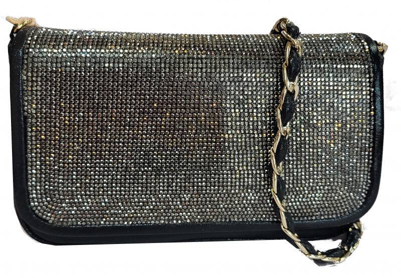 Menbur Überschlagtasche mit Kette schwarz Schwarz von -