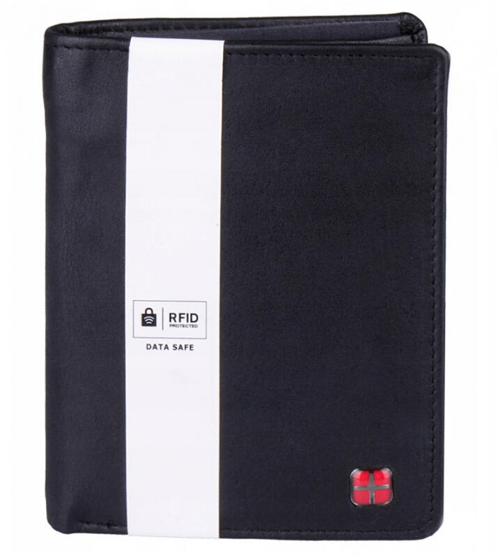 New Bags Kombibörse RFID protect Hochformat mit RV echt Rindleder schwarz Schwarz von -
