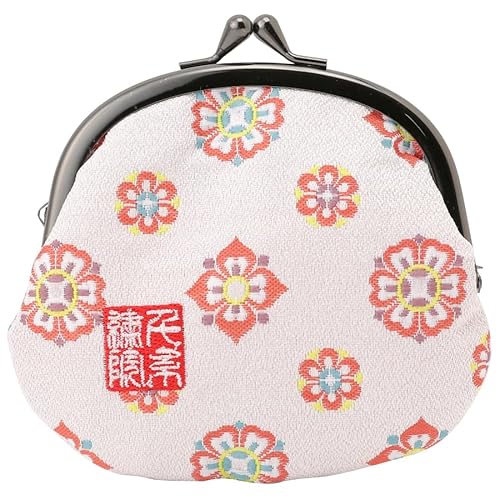 Nishijin Brokat Rundverschluss Geldbörse Münzbörse mit Futter Größe L, Saishokushosohanabishimon, Geldbörse mit japanischem Verschluss von 千糸繍院