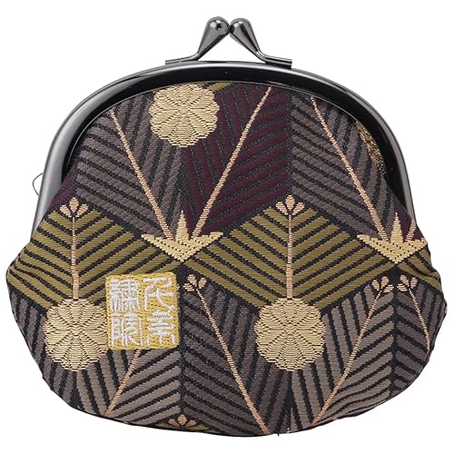 Nishijin Brokat Rundverschluss Geldbörse Münzbörse mit Futter Größe L, Shisuikikkomatsu, Geldbörse mit japanischem Verschluss von 千糸繍院