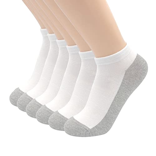 No Show Low Cut Baumwolle Casual Sportsocken für Damen und Herren (6 Paar), Wg von 일반