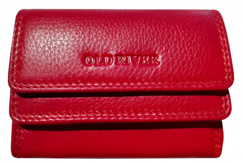 Old River Minibörse echt Leder rot Rot von -