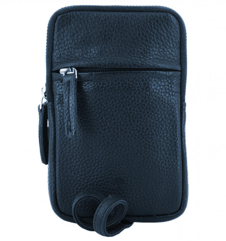 Prato LM Asif Handy Umhängetasche echt Leder dark blue Blau von -