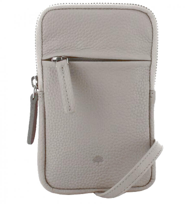 Prato LM Asif Handy Umhängetasche echt Leder light grey Grau von -