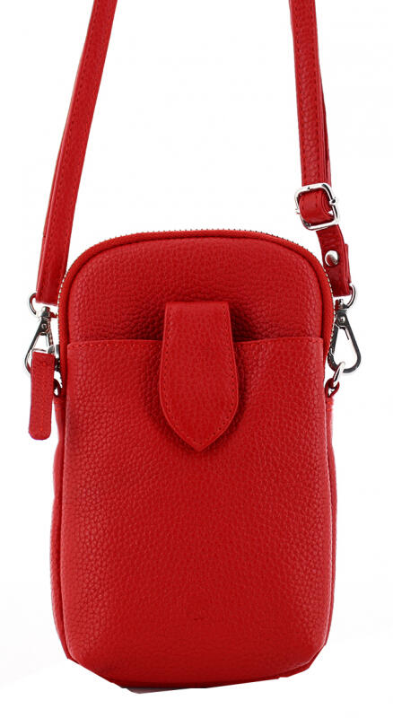 Prato LM Asif Handy Umhängetasche echt Leder rot Rot von -
