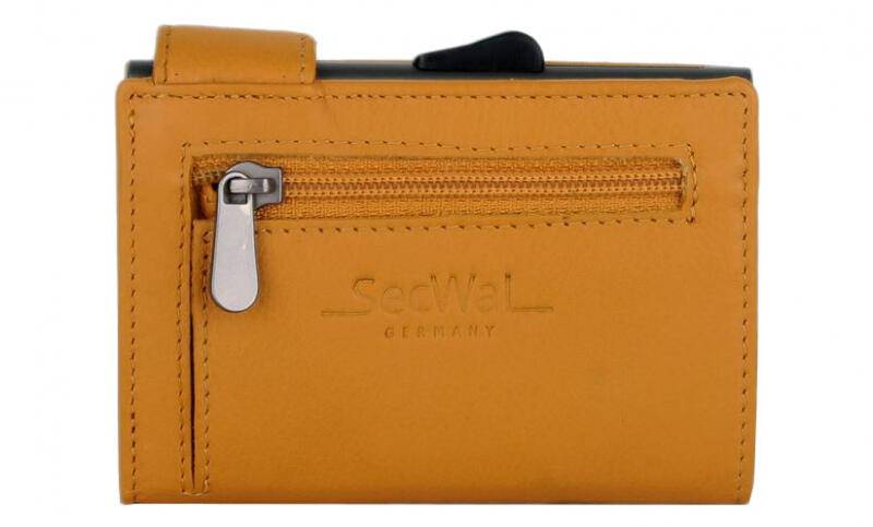 Secwal1 Kartenetui RV Münzfach RFID Leder gelb von -